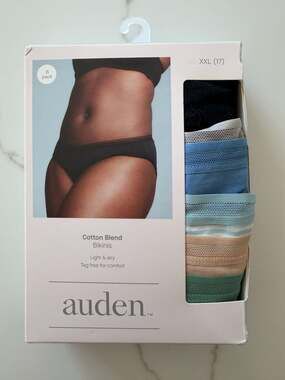 Auden Women's 6-Pack Cotton Blend Bikini Underwear, Multicolor, Size XXL (17)